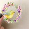 50PCS Flower & Bird Transparent Stickers – Watercolor Nature PET Stickers for Scrapbooking, Bullet Journals, Planners, Laptops, Phone Cases & DIY Crafts